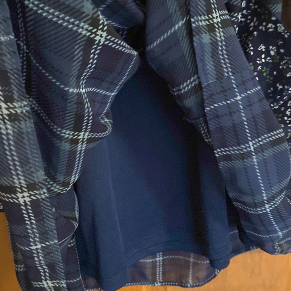 Band of Gypsies Sheer Blue Babydoll Dress with Slip - Picture 5 of 7